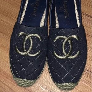 Chanel Espradille Size 37 Navy Blue